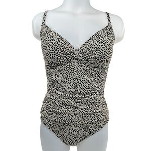 Ellen Tracy Spotted One Piece Swimsuit